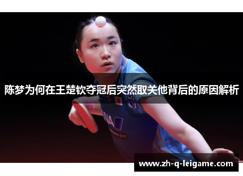 陈梦为何在王楚钦夺冠后突然取关他背后的原因解析